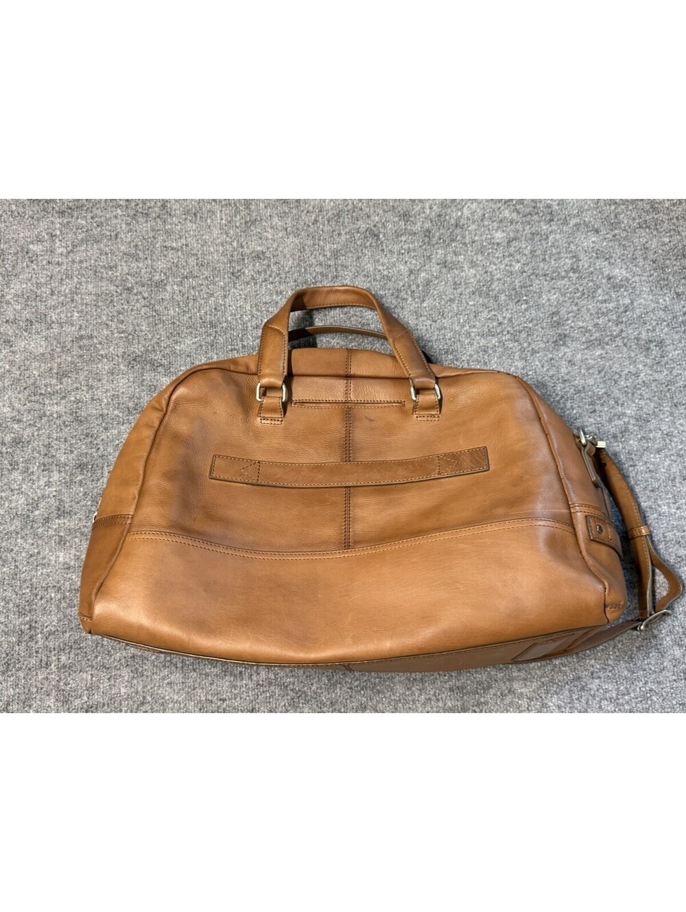 Frye Logan Overnight Cognac Leather Weekender Duffel Bag